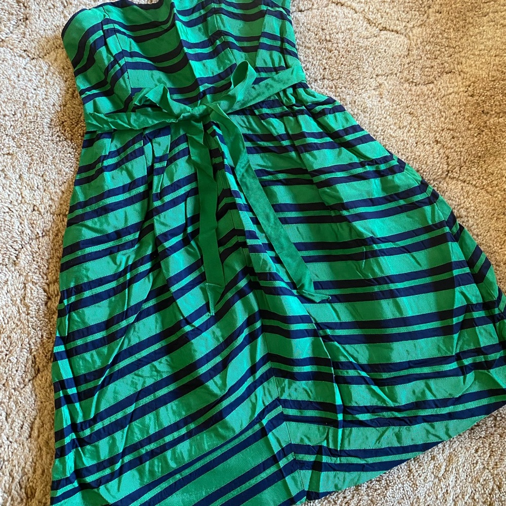 Anthropologie Navy/Marin Strapless Holiday Cocktail Dress Size 2